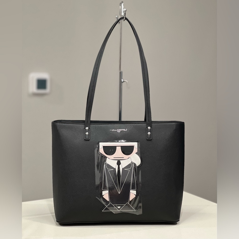 Karl Lagerfeld Paris Maybelle Medium Open Tote  Black